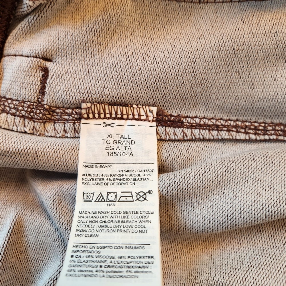 Old Navy Recharge Knit Joggers Mens XL TALL Brown Breathable Zip Pockets - Picture 3 of 11